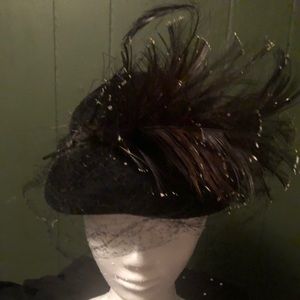 Vintage Hat with Feathers